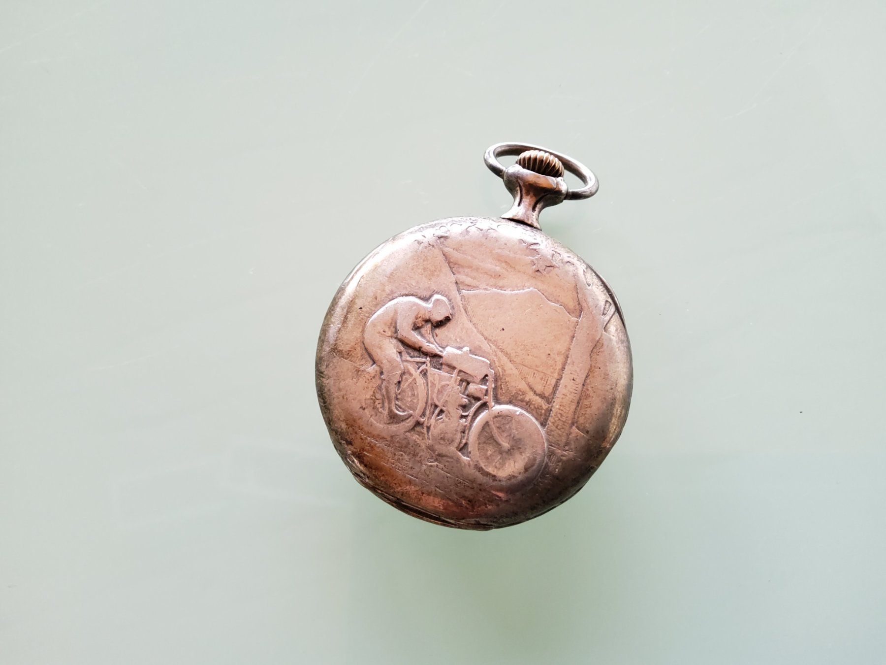 Uhren: Montre de poche mécanique en argent  – Defekt aus Malleray von Broc-Mo 1