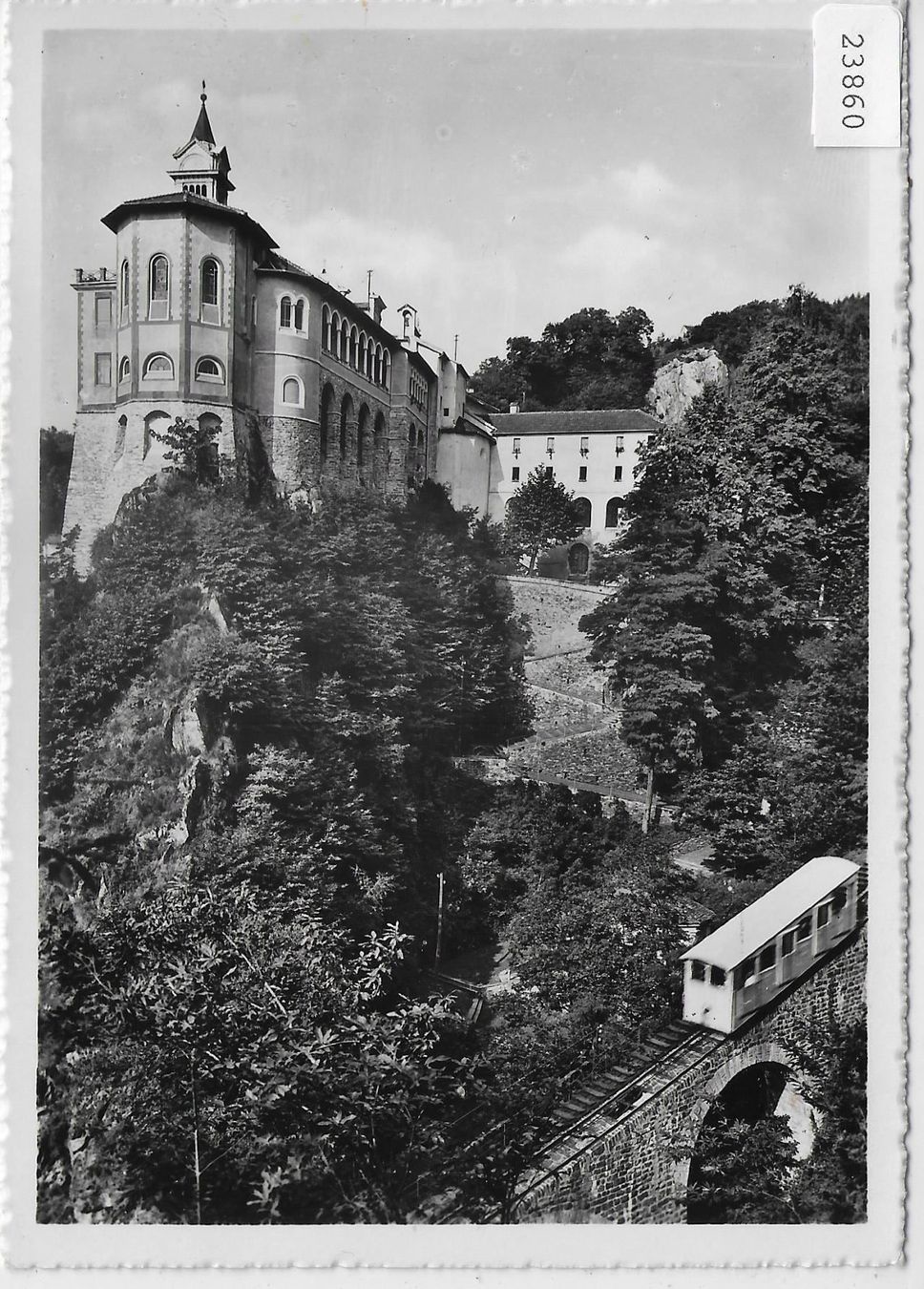 Cartes postales: Locarno - Funicolare e Santuario – Antique à Ettingen par Kartenplanet