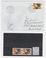 Brief mit Abart Nr. 833 Pf.1 Portogerecht + Postf.** im Paar