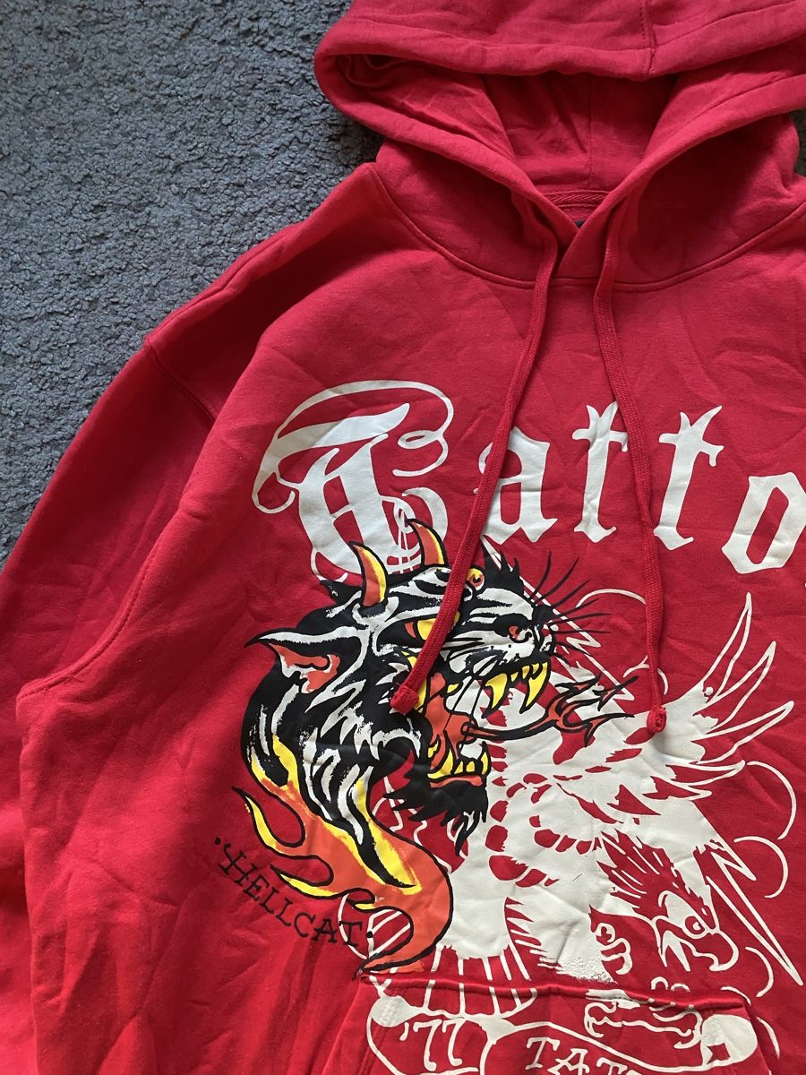 Ed Hardy Maglioni & Felpe: Sweat à capuche Ed Hardy rouge Taille XL – Nuovo (secondo la descrizione) da Genève venduto da eth_6qs6 2