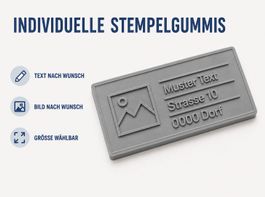 Personalisierte Stempel-Textplatten - Stempelgummi