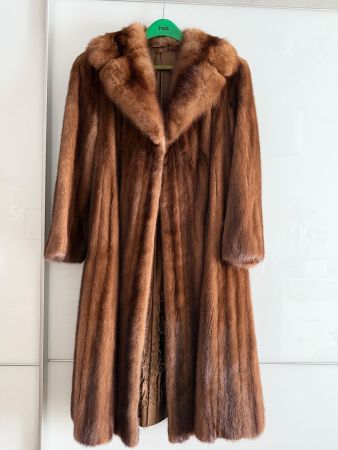 Nerzpelzmantel Braun grösse M/L
