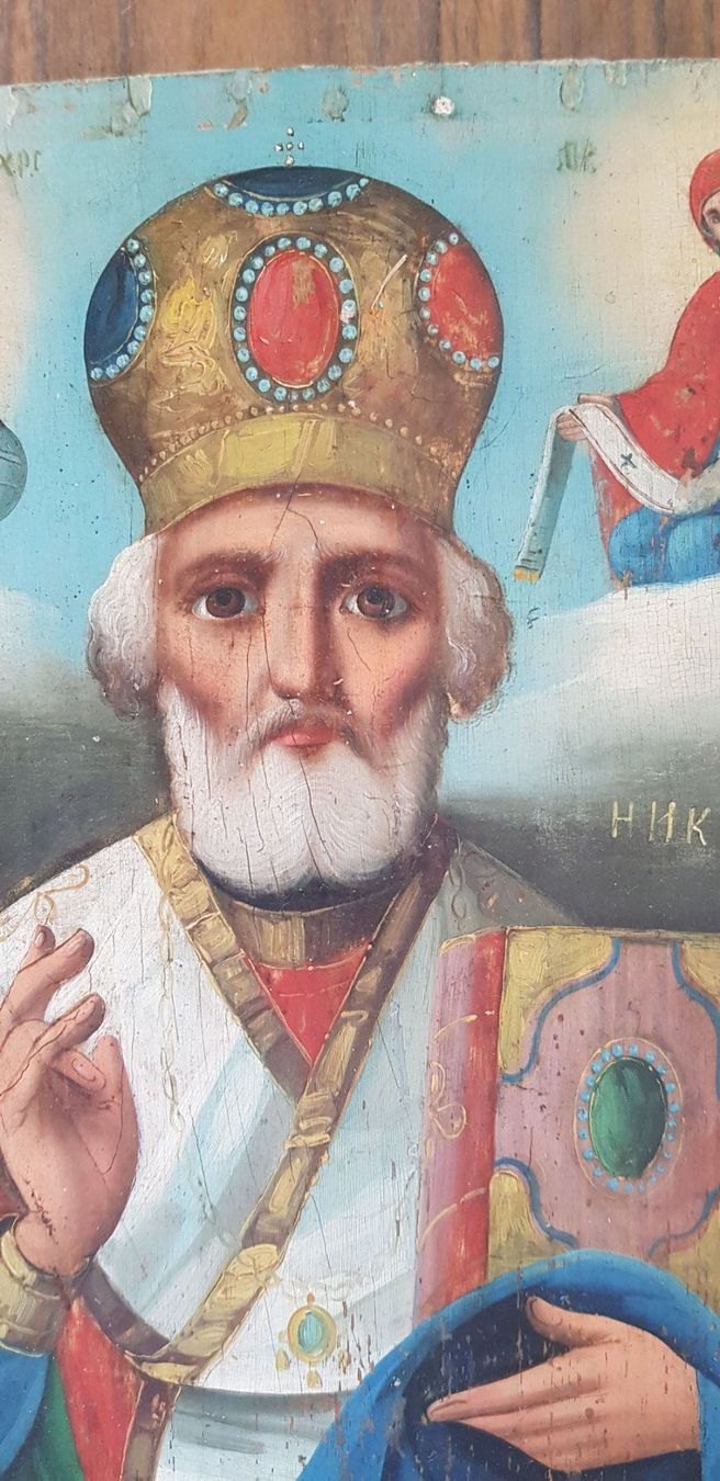 Dipinti: Ikone Hl. Nikolaus antik – Usato da Mörschwil venduto da antiksalon21 6