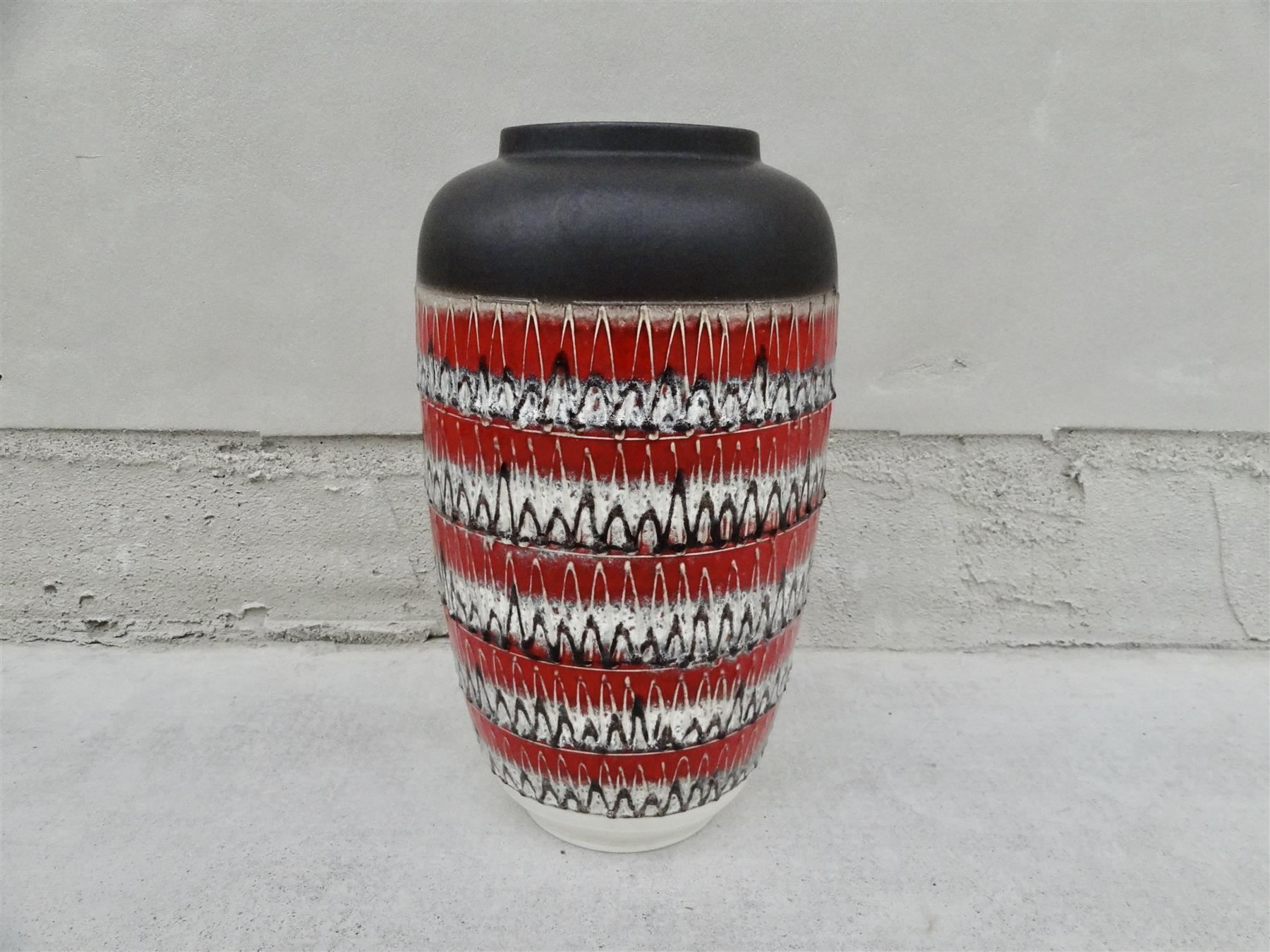 Vasi & Recipienti: Vintage Bodenvase W-Germany Fat Lava Vase – Nuovo e nell'imballaggio originale da Kerzers venduto da zimmergruen 1