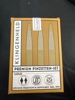 Klingenheld Pinzetten-Set Gold Premium, inkl. Etui