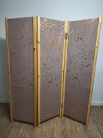Paravent dreiteilig Holzrahmen mit Stoffbezug gebraucht