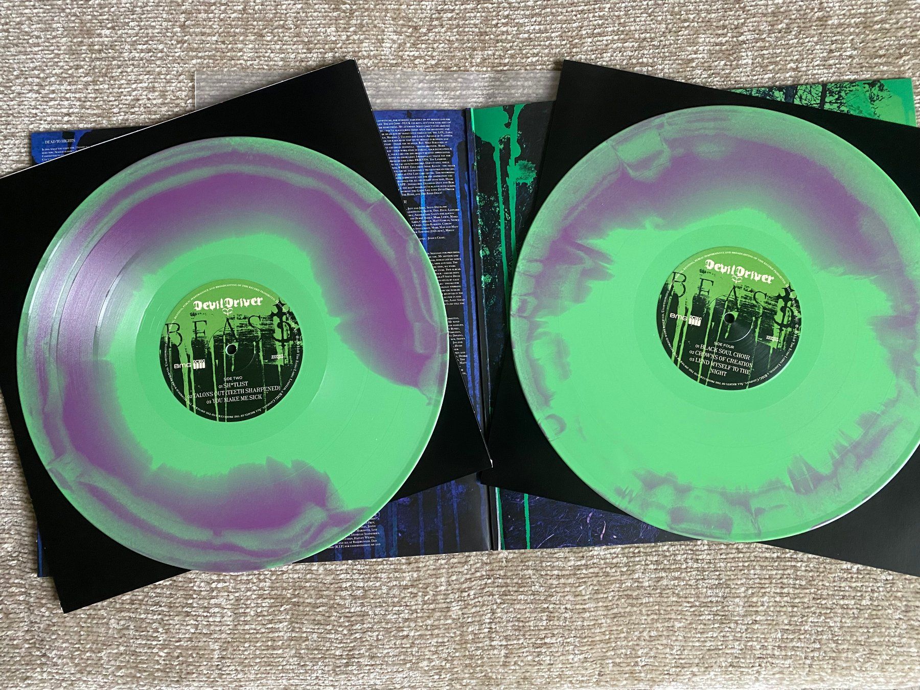 Dischi in vinile: DevilDriver – Beast /  2 Lps Purple & Green Swirl – Usato da Basel venduto da Dinosauce 2