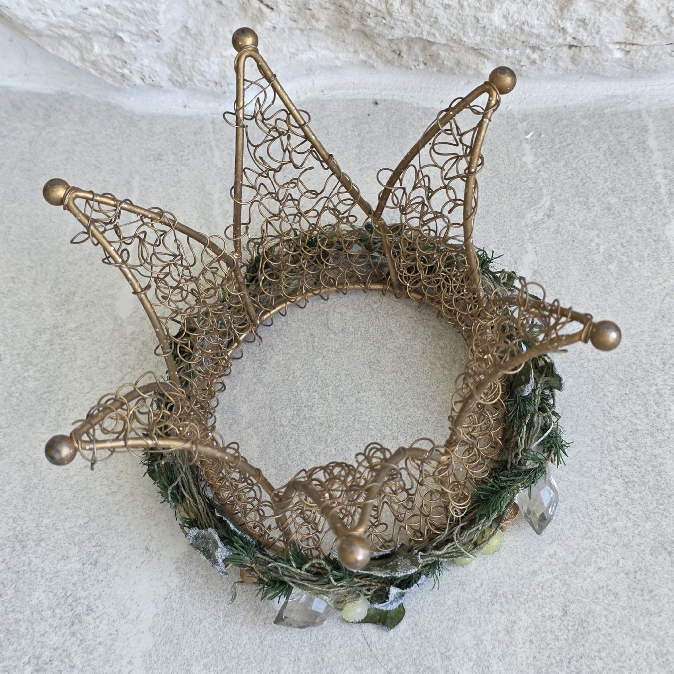 Tutte le decorazioni: Feine Krone Deko, Draht, mit Glitzer – Usato da Rheinsulz venduto da Gilea 1