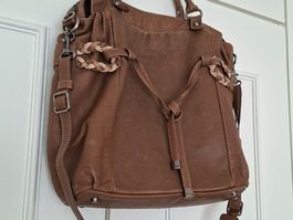 Sac Lancaster vintage en cuir marron