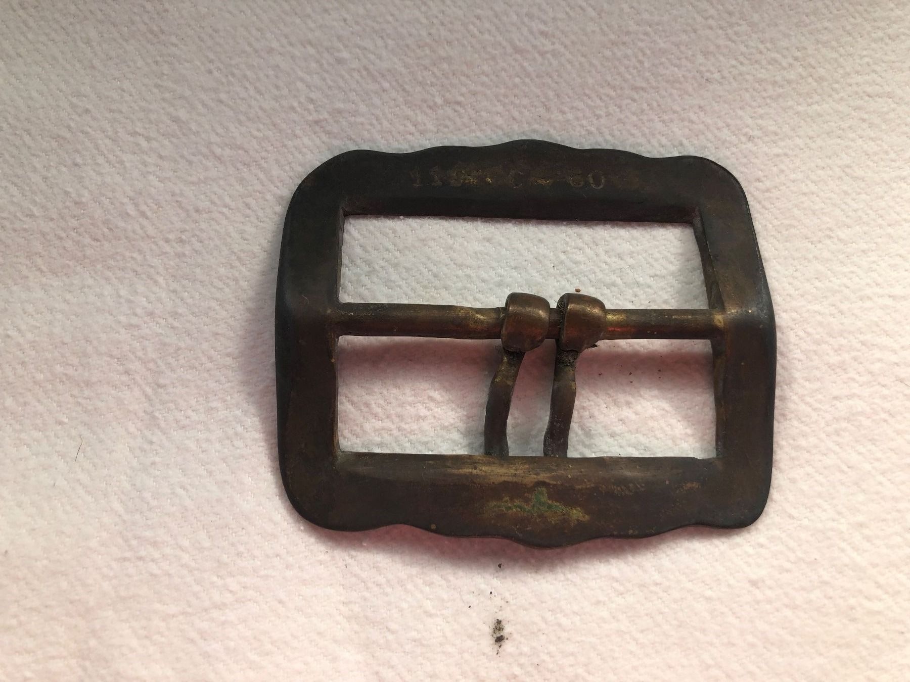 Campanacci mucche: Antike Riemenschnalle, Messing 8cm – Usato da Schübelbach venduto da Dolly990_2 1