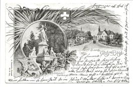 Gruss aus Basel - St. Jakob an Birs  Schlacht-Denkmal - 1902