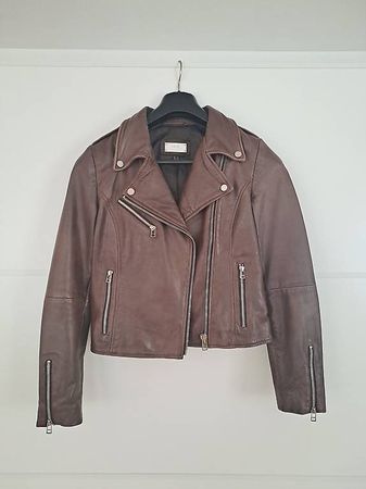 Lederjacke XS braun von Mango