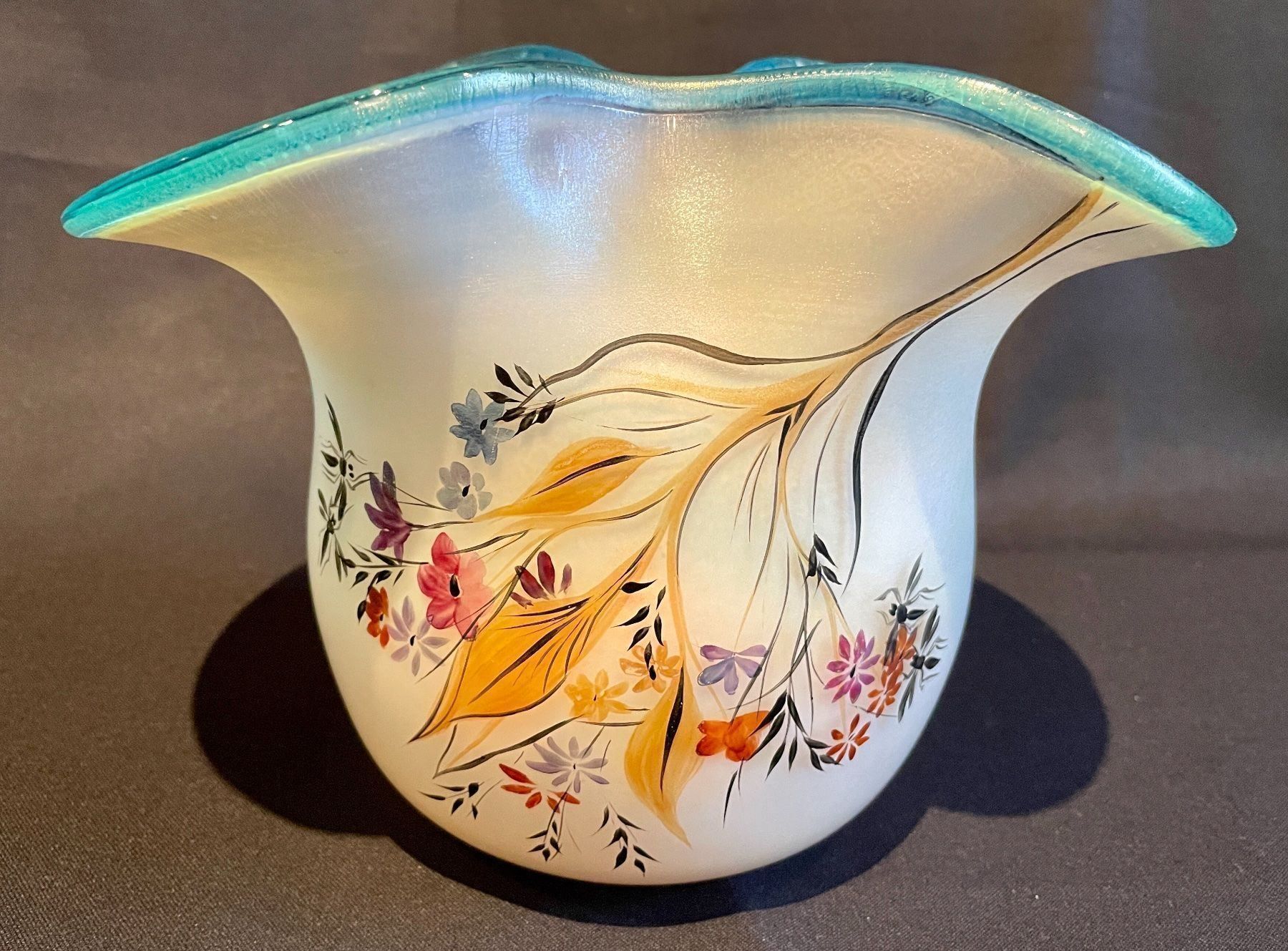 Vase & Récipients: Eisch Glasvase mundgeblasen handgemalt – Neuf (Voir description) à Bern par Chraebu2 2