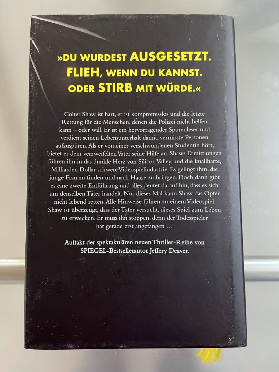 Bücher: Der Todes Spieler - Jeffery Deaver – Gebraucht aus Niedermuhlern von Acki80 2