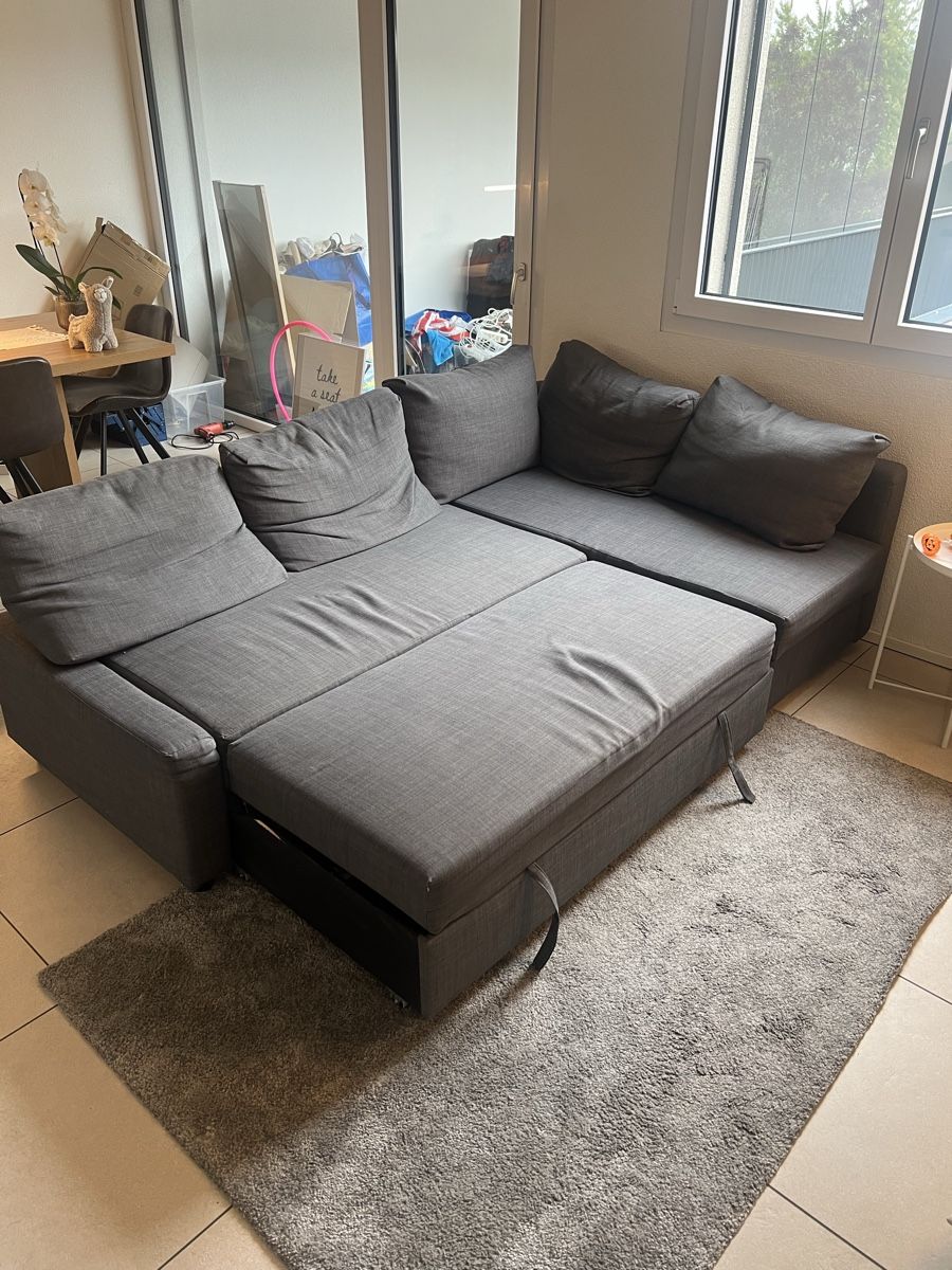 Ikea Sofas: Friheten Eckbettsofa mit Bettkasten, Grau – Gebraucht aus Auw von noe_j8l9 3
