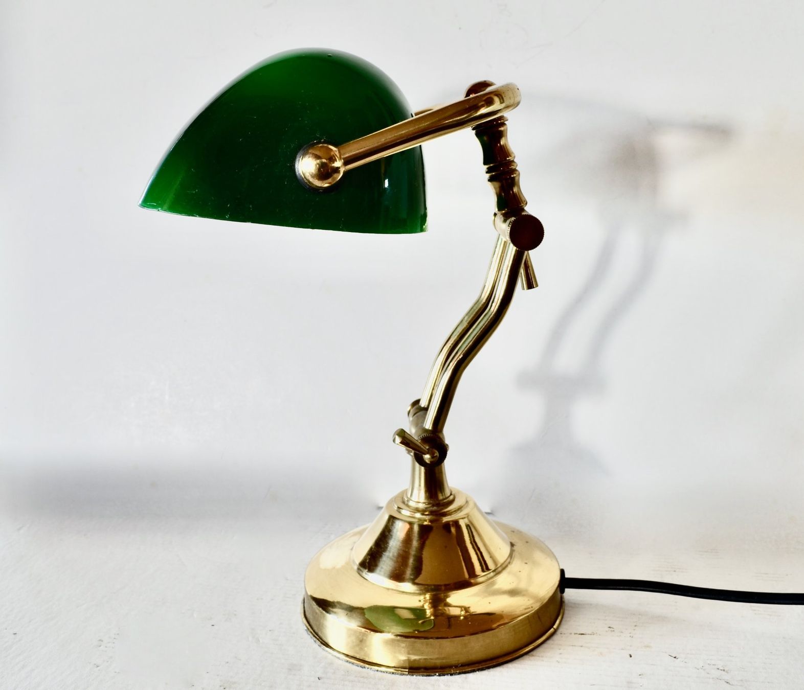 Lampade: Banker-Messinglampe – Vintage-Modell. – Usato da Meilen venduto da glenbeigh 1