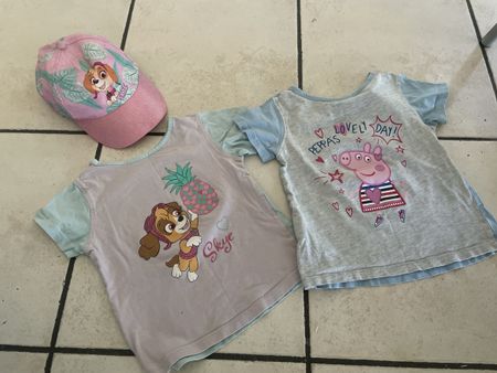 Cap und T-Shirts Paw Patrol & Peppa Pig Gr. 98-104