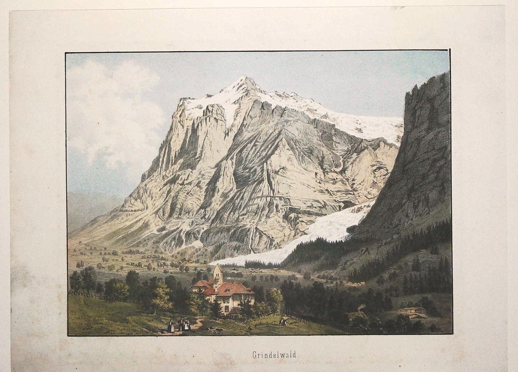 Incisioni: Grindelwald  Aquatinta um 1830 – Usato da Rafz venduto da Helvet32 1