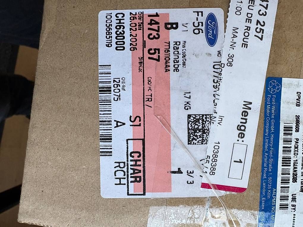 Tutti pezzi di ricambio auto: Radnabe Ford Connect 1473257 Orginal – Usato da Thundorf venduto da Torres72 3