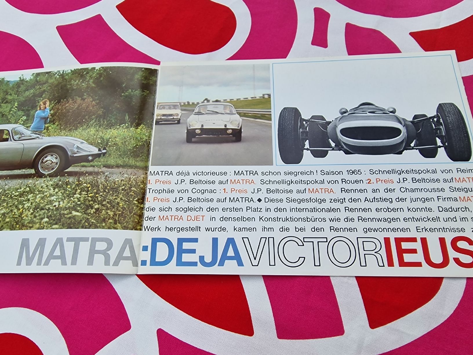 Documenti: Matra Djet 5 & 5S Prospekt 1966 DEUTSCH – Usato da Mumpf venduto da Matrajet 1