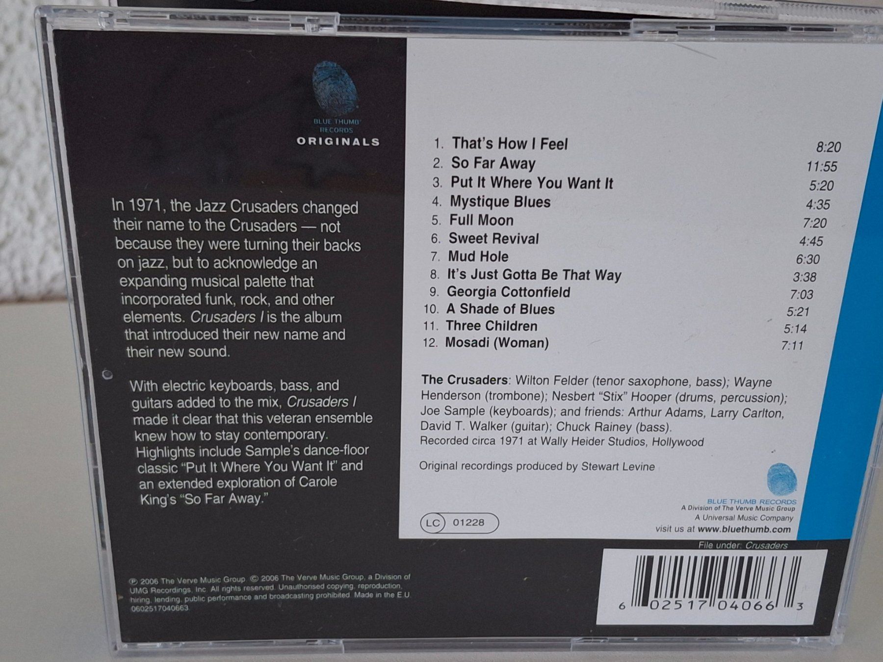 CD: CD The Crusaders - 1 Blue Thumb – Usato da Aarberg venduto da Jackup1 1