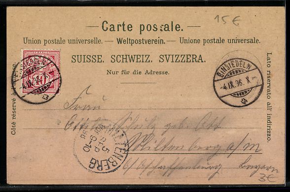 Cartes postales: Litho Einsiedeln, Kloster, Panorama – D'occasion à Berlin par bartko-reher 1