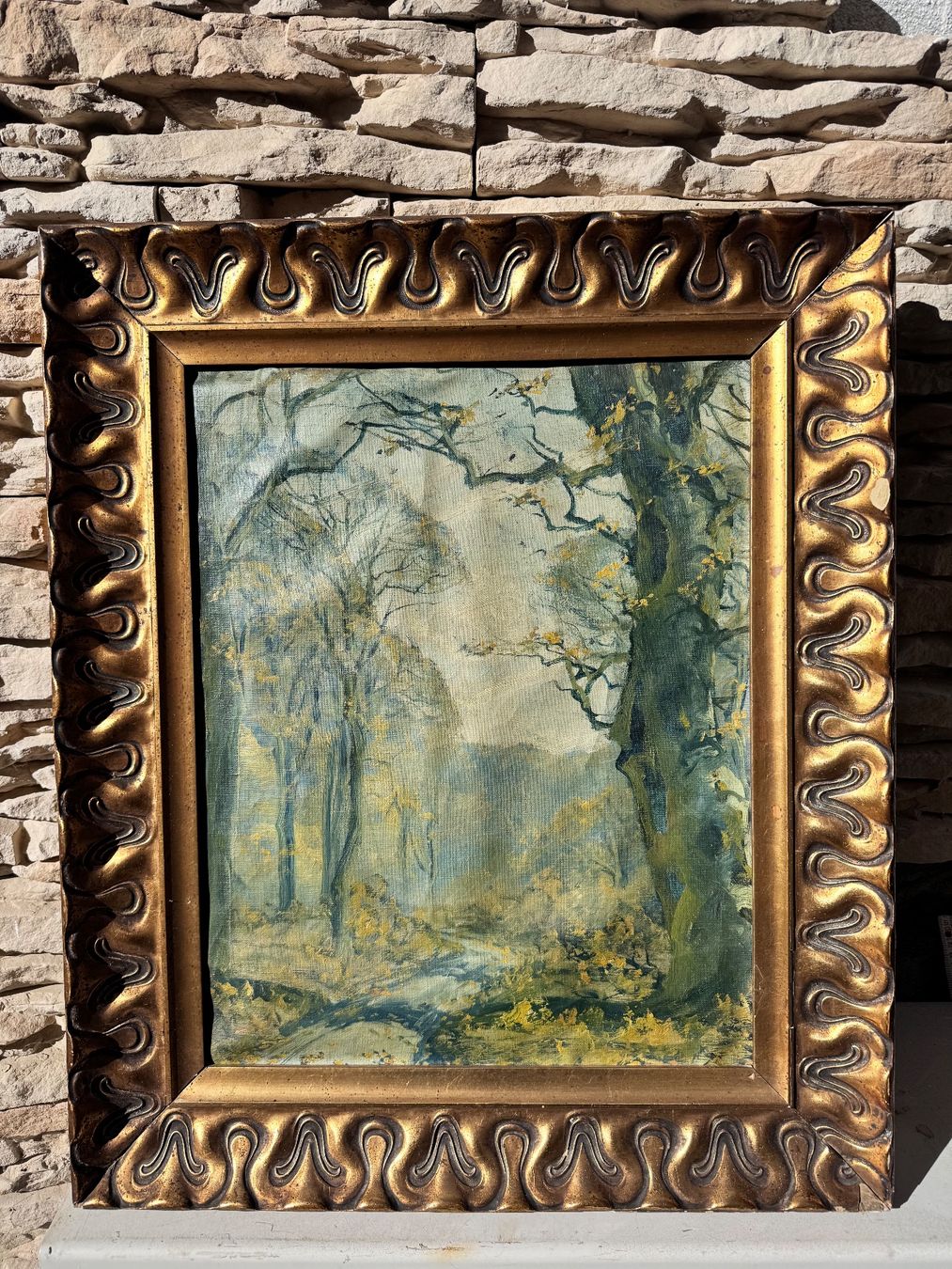 Dipinti: Super tableau représentant une forêt, non signé – Usato da Erde venduto da CBarts