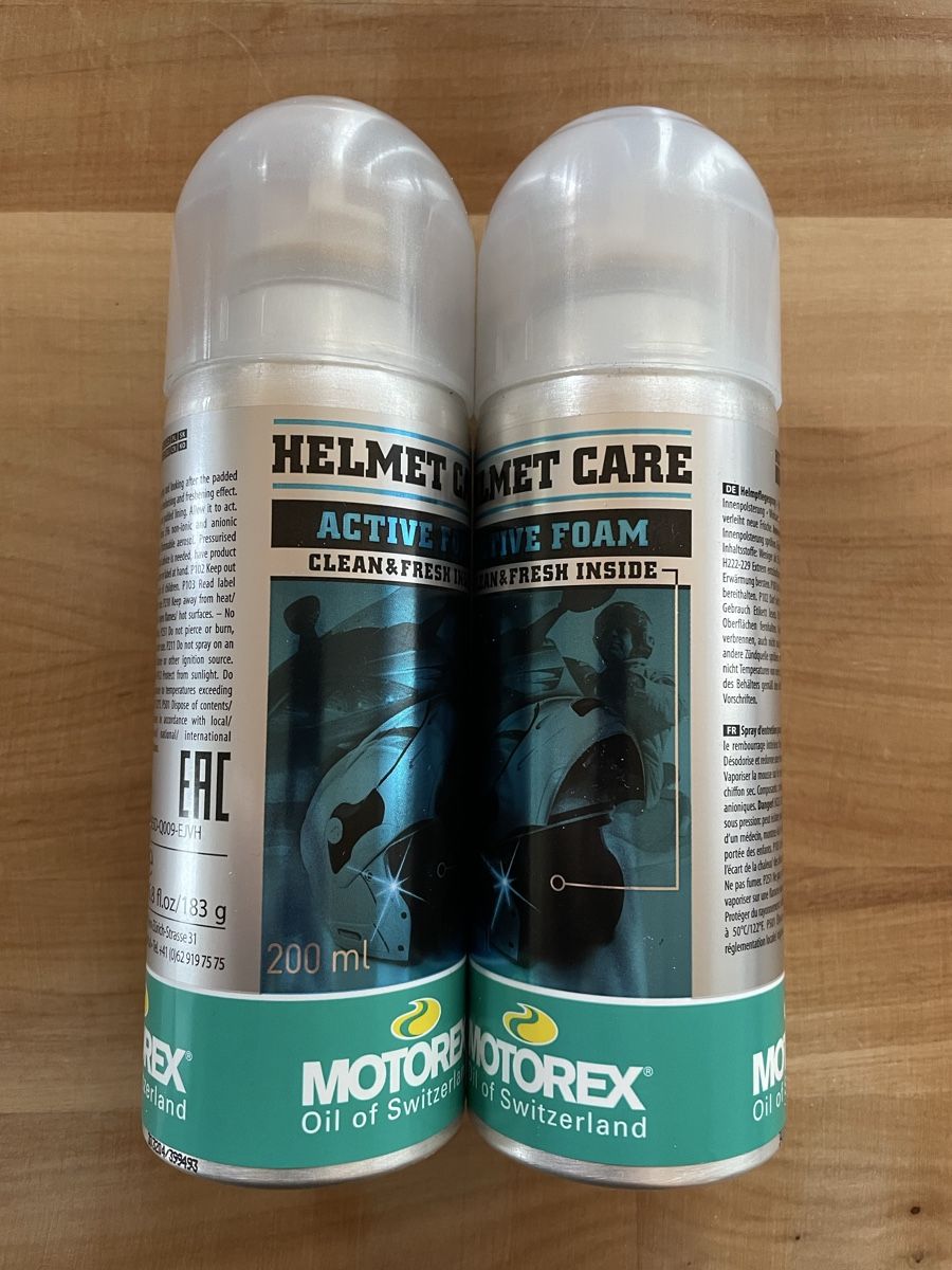 Motorex Pflegeprodukte: 2 x 200ml Helm Pflegespray von Motorex – Neu und originalverpackt aus Rümlang von euqinom16