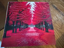Karte-Grusskarte-Baumallee-Baum-Allee-Painting-Selfmade