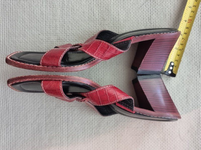 Damenschuhe: DONALD J PLINER Slipper, LEDER, rot, Gr 9 – Gebraucht aus Basel von Mamaree 5