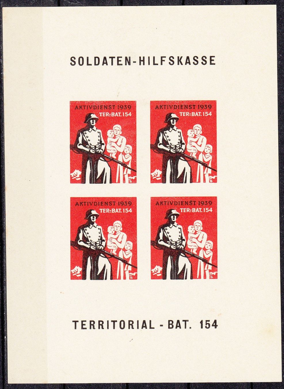 Tutti i francobolli: Territorial-Truppen 271/6** Ter.Bat.154 Kat.300.- – Usato da Herrliberg venduto da Lfrifda