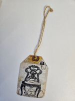 Metall: vintage Geschenk-Anhänger "Salon"