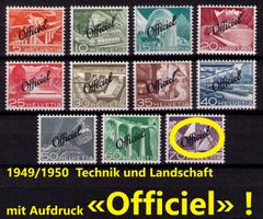 1949/50_Dll 65-75_Technik+Landschaft_Aufdruck OFFICIEL_KW135