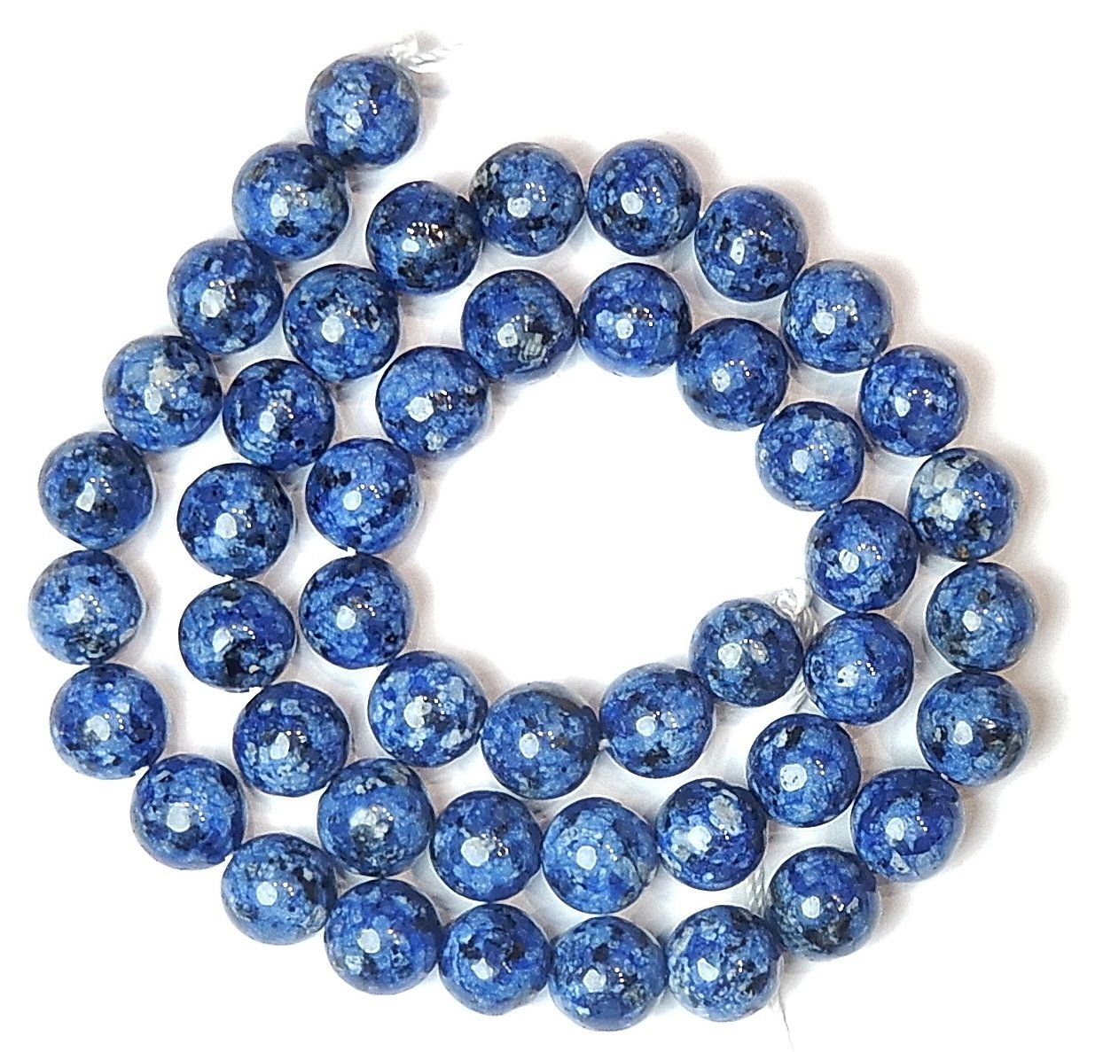 Catenine: 1 Strang schöne echte blue Picture Jasper Perlen 8 mm – Nuovo (secondo la descrizione) da Müllheim Dorf venduto da GUENI01