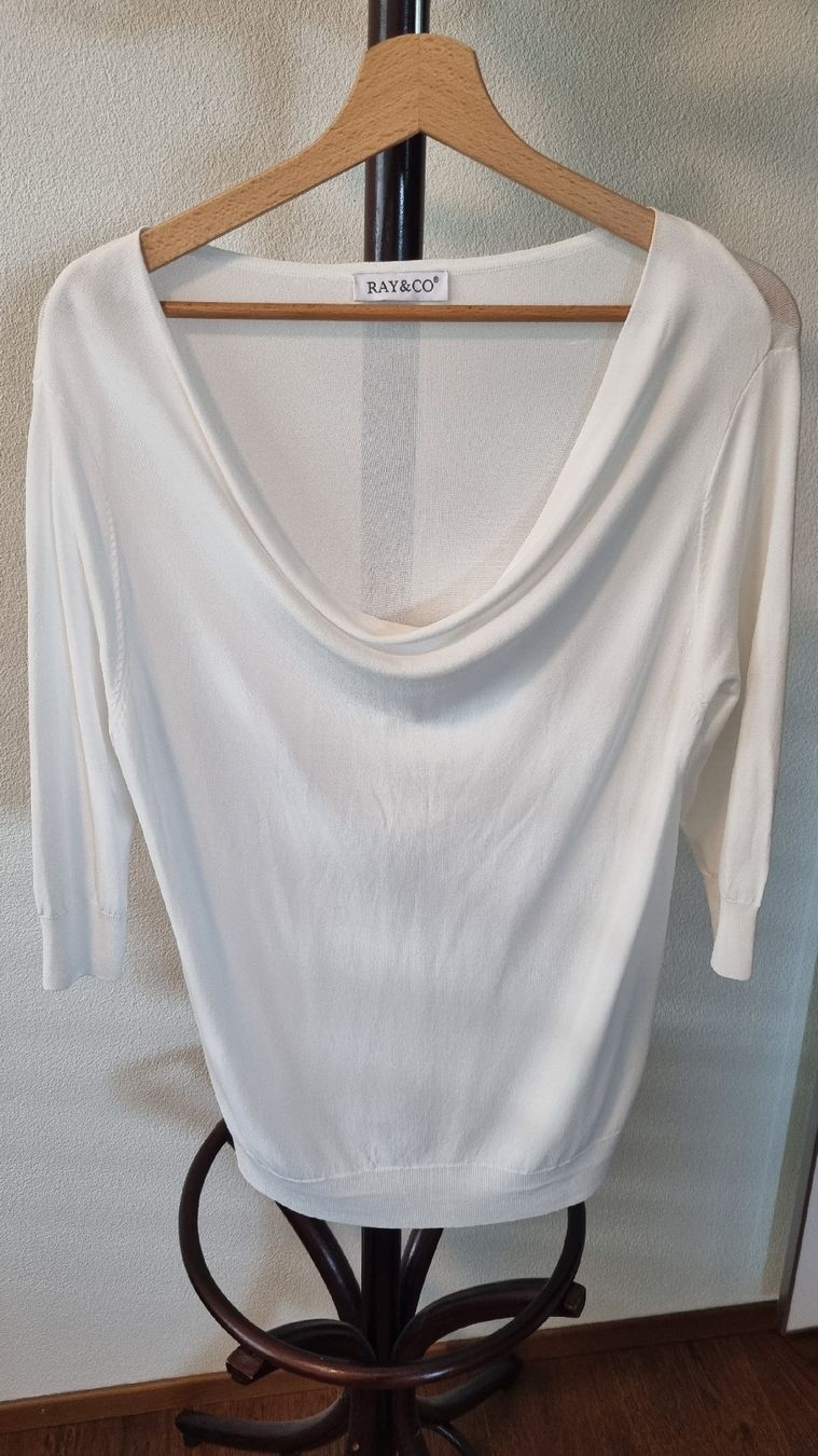 Pullover & Sweatshirts: Damen Pullover Ray & Co weiss mit Wasserfallkragen – Neu (gemäss Beschreibung) aus Schmerikon von Sha_8dsp