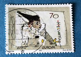 Nr. 1051 Pierrot spielt mit dem Faden GESTEMPELT 2002   