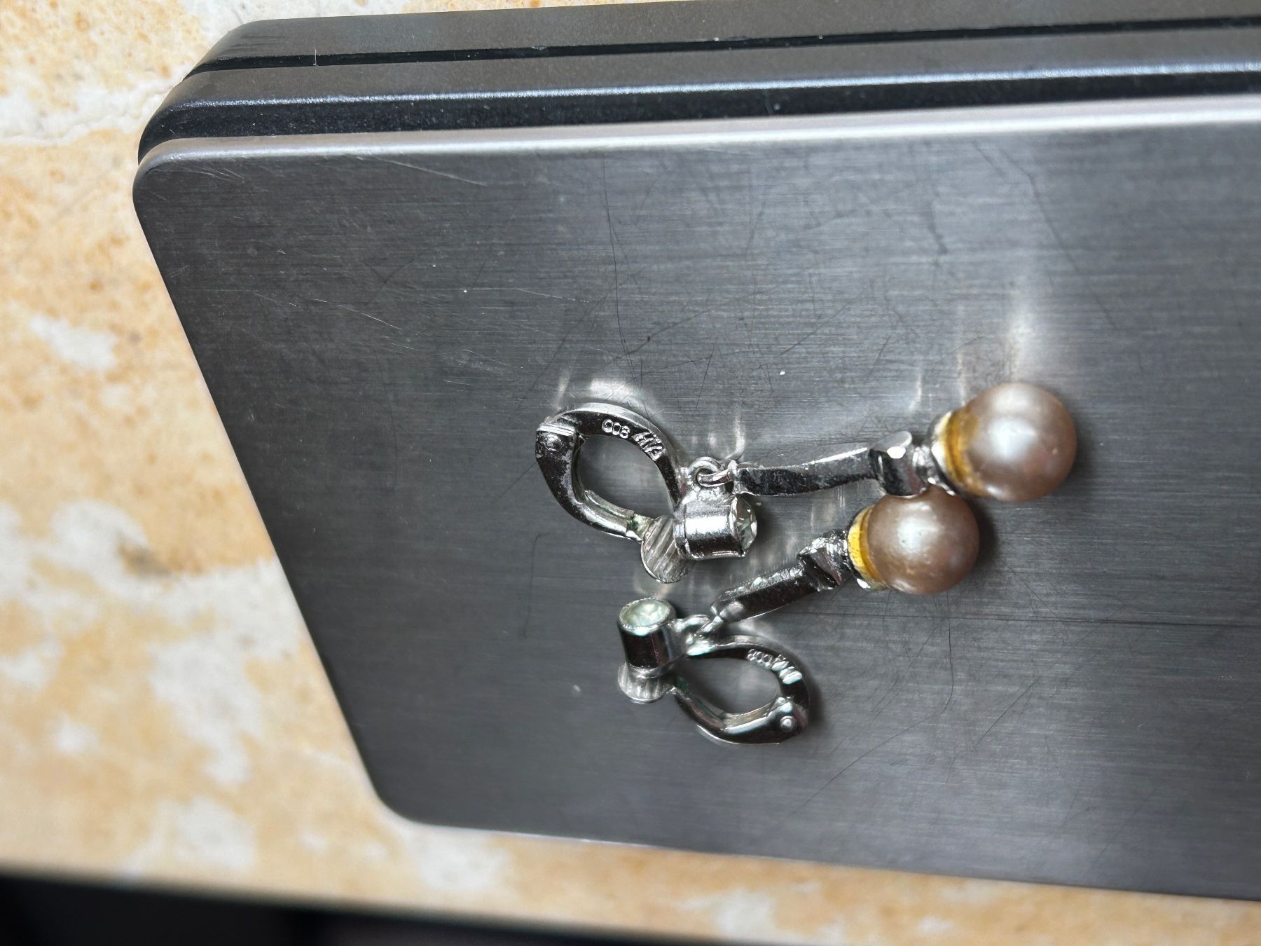 Orecchini pendenti & Orecchini a lobo: Elegante Perlen Ohrhänger, Silber, Vintage – Usato da Basel venduto da bellespirit 8