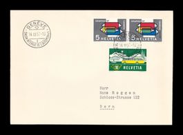 1957 SALON INTERNATIONE DE L'AUTOMOBILE GENÈVE PTT Abo-Brief