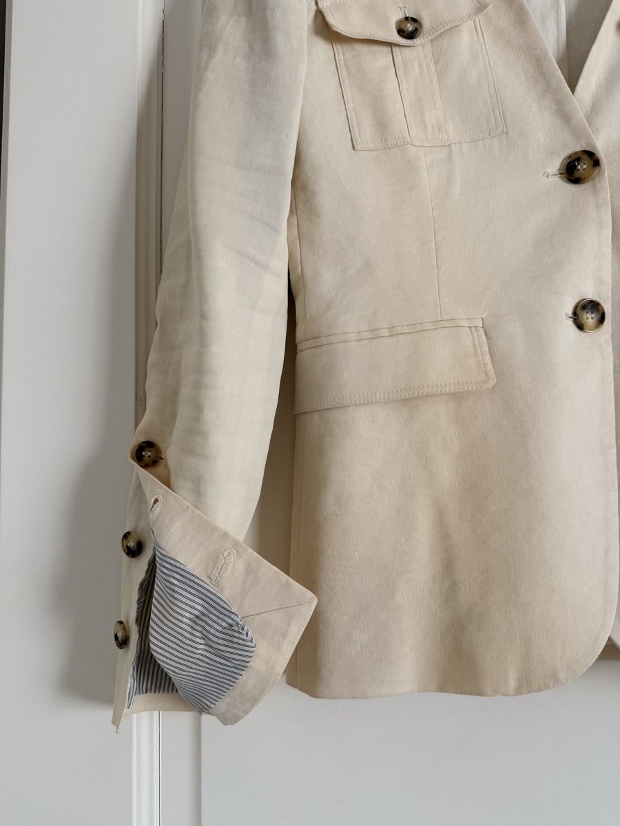 Pinko Giacche: Pinko Cream Linen Jacket – Usato da Corsier-sur-Vevey venduto da Kristina.Nova 2