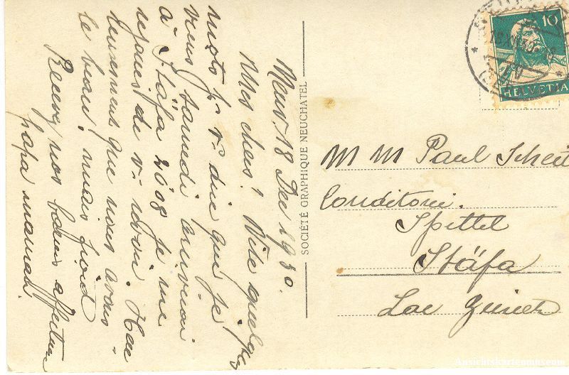 Cartoline postali: La Neuveville + Bielersee + 1930 – Usato da Emmenbrücke venduto da teestube 1