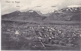 Fläsch bei Ragaz (SG) Ortsansicht.