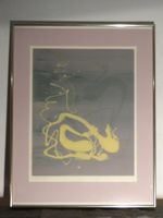 Original Siebdruck 1/1, M. Gioulio '83 im rosa-passe-partout