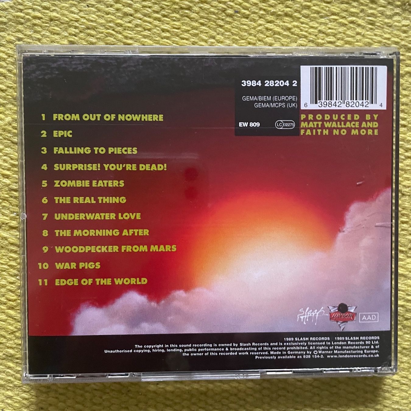 CD: FAITH NO MORE-THE REAL THING – Usato da Rorschacherberg venduto da CD-Roli 1