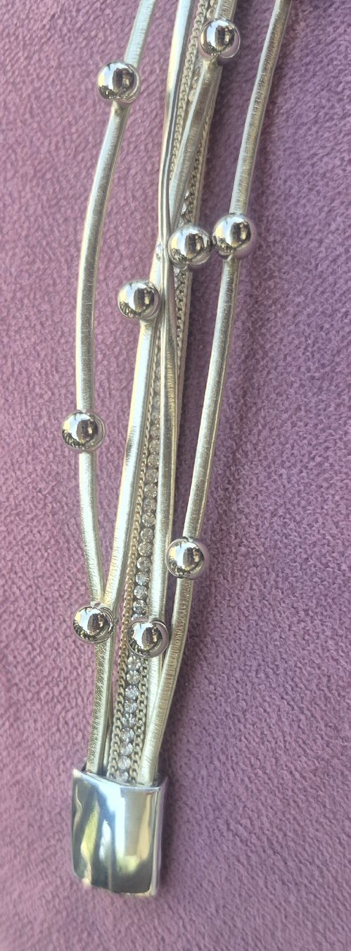 Armbänder & -reifen: Bracciale multistrato con sfere e strass  – Neu (gemäss Beschreibung) aus Giubiasco von Stefaniav 3