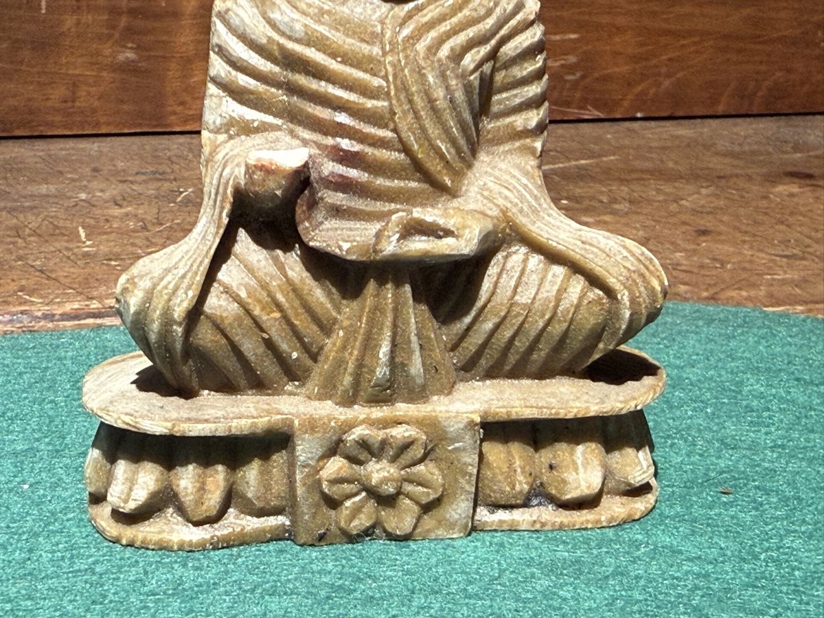 Sculture & Statue: Antike Buddha Figur aus Speckstein... – Difettoso da schaffhausen venduto da VintAntik_1980 1
