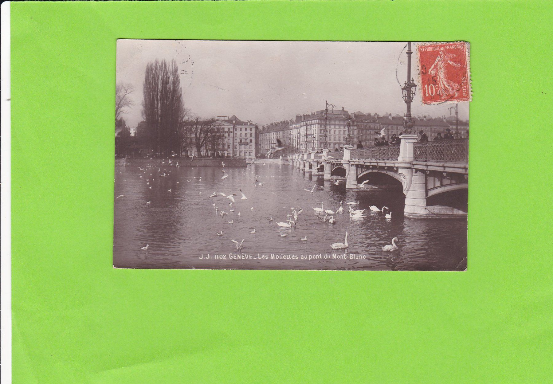 Cartoline postali: Genève-Les Mouettes – Usato da St. Peterzell venduto da neckertal