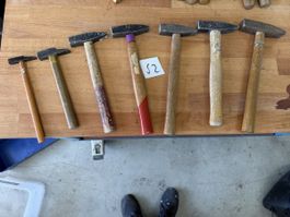 Set Hammer Werkzeuge Holzgriff guter Zustand