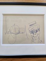 Michael Jackson Kunst gezeichnet mit Autogramm origina
