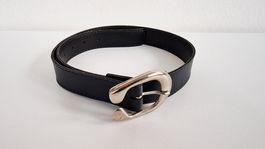 Damen Gürtel 63-73cm Schwarz Kunstleder