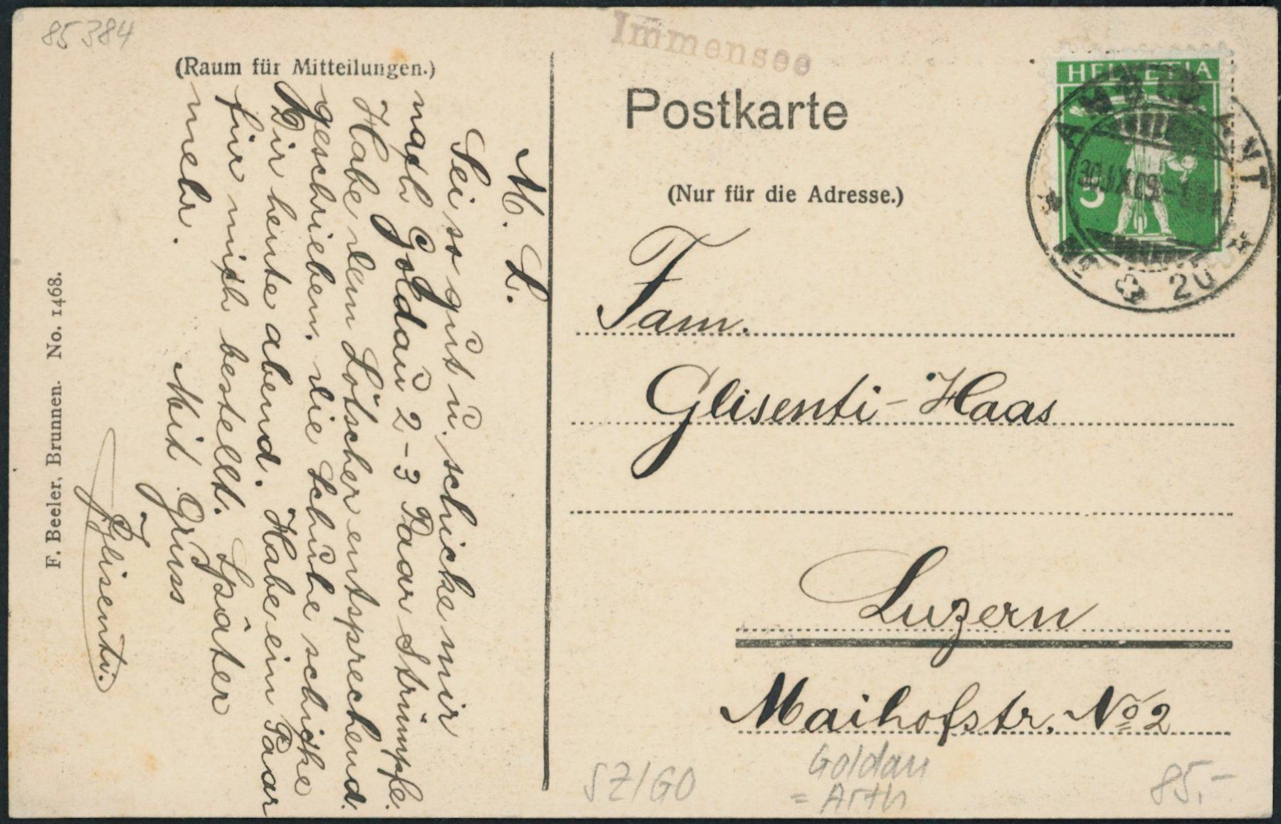 Cartoline postali: SZ Goldau - Arth – Usato da Schindellegi venduto da dormay 1